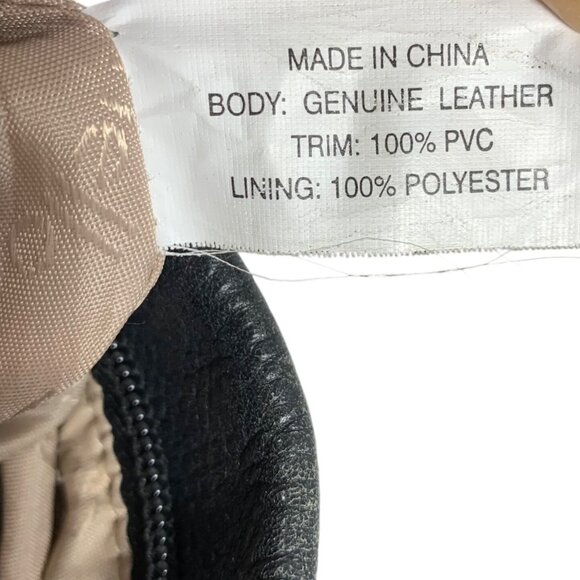 Tignanello Black Ivory Brown Colorblock Pebble Leather Buckle Shoulder Bag - Picture 12 of 13